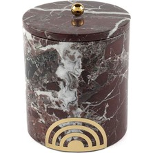 Mikasa Moor Gold Detaylı Bordo Mermer Kavanoz 13X13X16 cm
