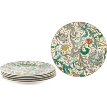 Mikasa Moor Turguoise 6'lı Porselen Pasta Tabağı 20 cm
