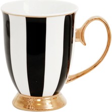 Cristina Re Ebony Stripes 24 Ayar Altın Kaplama Mug