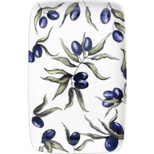 The Mia Olivos Desenli Seramik Dikdörtgen Servis Tabağı 33 cm