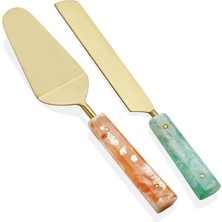 The Mia Duo Çelik 2'li Pasta Servis Seti