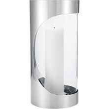Georg Jensen Chrome Contours Tall Çelik Şamdan