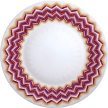 Missoni Home Jarris Bordo Zikzak Desenli Porselen Servis Tabağı