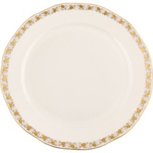 Herend Golden Edge Desenli Beyaz Porselen Yemek Tabağı 26 cm