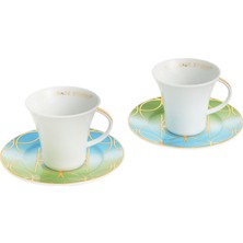 The Grade Studio Monogram Collection Porselen 2'li Çay Fincanı Seti