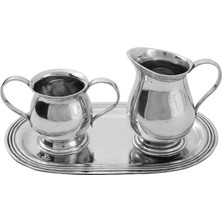 King's Pewter Kalay Tepsili Sütlük ve Şekerlik Seti