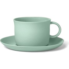 Masuma Ceramics Mint Porselen Double Türk Kahvesi Fincan ve Tabağı 150 ml
