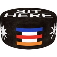 Qeeboo Pouf Oggian Sit Here Siyah Puf