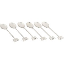 Mikasa Moor Silver Çelik Kelebek Figürlü 6'lı Çay Kaşığı Seti