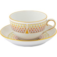 Herend Art Deco Porselen Çay Fincanı ve Tabağı