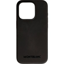 Montblanc Siyah iPhone 16 Pro Deri Magsafe Telefon Kılıfı