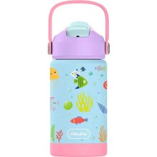 SipnJoy Flipsip Ocean Whisper Mavi Pembe Çocuk Termos Suluk 360 ml