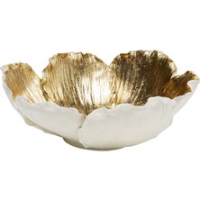 Kare Design Flower Bloom Cream Gold Dekoratif Kase 25CM