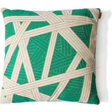 Missoni Home Nastri Yeşil Krem Desenli 40X40 Dekoratif Yastık