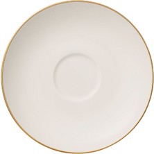 Villeroy & Boch Anmut Gold Beyaz Porselen Kahve ve Çay Fincan Tabağı 15 cm