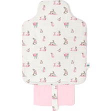 Deux Lapins %100 Pamuk Bébé Lapin Rose Çantalı Pratik Katlanabilir Bebek Alt Değiştirme Matı