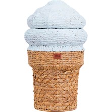 Zoa Collection Dondurma Rattan Oyuncak Sepeti