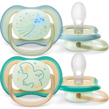 Philips Avent Yıldız Kuş 0-6 Ay Silikon 2'li Ultra Air Gece Emziği