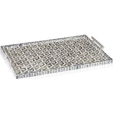 The Mia Sedef Seramik Dikdörtgen Tepsi 55 x 35 cm