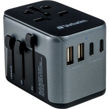 Verbatim Uta-03 2 x Usb-C ve 2 x Usb-A Evrensel Seyahat Şarj Adaptörü