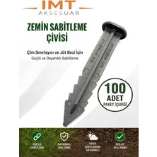 İmt Aksesuar Çim Ayırıcı ve Jüt Bezi Kazığı (50 Adet) Çim Sınırlayıcı Zemin Sabitleme Çivisi
