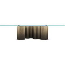 Cattelan Italia Papel Oxybrass Cam Tablalı Yemek Masası