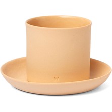 Masuma Ceramics Salmon Somon Porselen Espresso Fincanı ve Tabağı