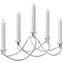 Georg Jensen Harmony 5 Kollu Dekoratif Çelik Şamdan