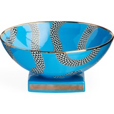 Jonathan Adler Eden Mavi Seramik Dekoratif Kase