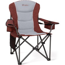 KingCamp Juniper Red Grey Bel Destekli Ultra Konforlu Xl Kamp Sandalyesi
