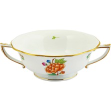 Herend Victoria Papillons Et Fleurs Desenli Renkli Porselen Çorba Fincanı