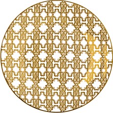 Roberto Cavalli Monogram Gold Altın Dekorlu Porselen Pasta Tabağı 21 cm