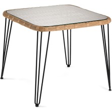 L'unica Echo Naturel Rattan Bahçe Masası