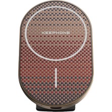 Keephone KPW-081 Kevlar Seanova Gün Batımı 2in1 360 Derece Ayarlanabilir 15W Kablosuz Şarj Destekli Manyetik Magsafe Uyumlu Telefon Tutucu