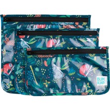 Bumkins Jungle Şeffaf 3'lü Seyahat Çantası Organizer