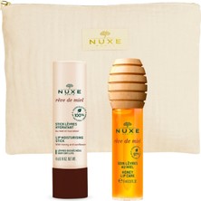 Nuxe Rêve De Mıel Bal Özlü Dudak Balmı + Stick Dudak Nemlendiricisi + Çanta Seti