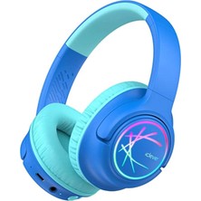 iClever BTH18 LED Işıklı Mavi Unisex Çocuk Kulak Üstü Bluetooth Kulaklık