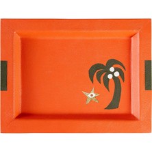 Jonathan Adler Playa Palm Tree Çok Renkli Dikdörtgen Tepsi