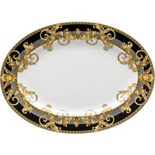 Versace Prestige Gala Oval Porselen Servis Tabağı 34 cm