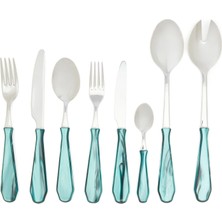 Neva Posateria Creativa Venezia Yeşil Çelik 74 Parça Çatal Bıçak Kaşık Seti