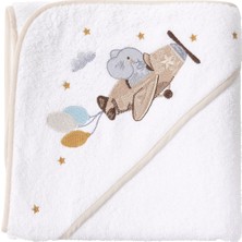 Casadora Baby Happy Tony %100 Organik Pamuklu Nakışlı Bebek Havlu Kundak 80 x 80 cm