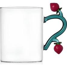 Ichendorf Milano Fruits Flowers Çilek Figürlü Cam Kupa