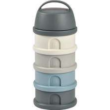 Beaba Mineral Grey Blue 4 Katmanlı Süt Tozu ve Atıştırmalık Saklama Kabı