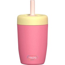 SipnJoy Strawbuddy Pembe Çelik Çocuk Tumbler 360 ml