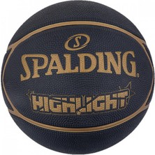 Spalding 84355Z Highlight Black Gold No 7 Rub Basket Topu 2021
