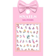 Snails Aqualand Kız Çocuk Tırnak Sticker Seti