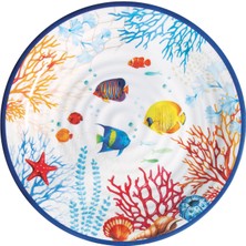 Easy Life Bora Bora Desenli Melamin Pasta Tabağı 21,5 cm