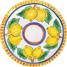 Feeling Good Inside Sicilian Lemon Collection El Yapımı Seramik Tabak 22 cm