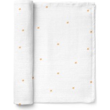 Casadora Baby Stars Organik Pamuk Yıkanmış Müslin Bebek Örtü 115 x 115 cm