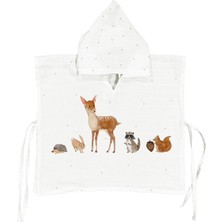 Casadora Baby Forest Amigos 100% Organik Pamuk Bebek Çocuk Müslin Panço